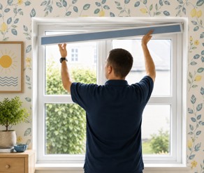Grip Fit Roller Blinds Being Fitted
