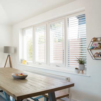 LL 2023 Perfect Fit Shutters Lite Cotton White Dine Main Open Web