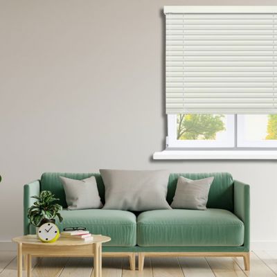 Vivid White Faux Wood Wooden Blind