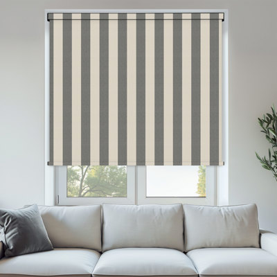 ROLL BRIGHTON STRIPE BO CHARCOAL
