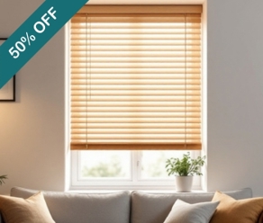 Brown Wooden Blind Bedroom Window 50 Percent Off