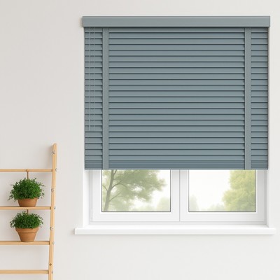 Lunar Grey Faux Taped Wooden Blind