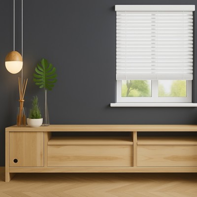 Vivid White Faux Wooden Blind Lifestyle (2)