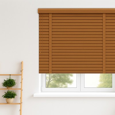 Vintage Oak Taped Wooden Blind (1)