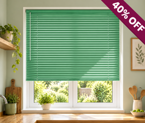 Green Venetian Blind Kitchen Offer (1)