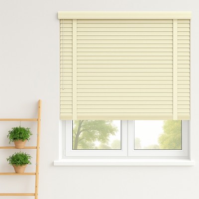 Antique Cream Faux Taped Wooden Blind