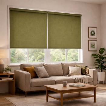 Olive Green Roller Blinds
