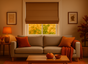 Livingroom With Roman Blinds