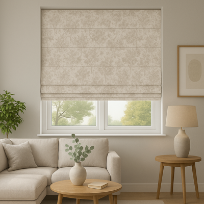 Brent Ivory Roman Blind