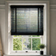 Jet Black Taped Wooden Blind