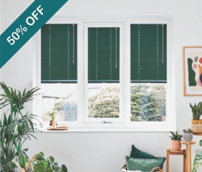 Green Perfect Fit Venetian Blinds Living Room 50 Percent Off