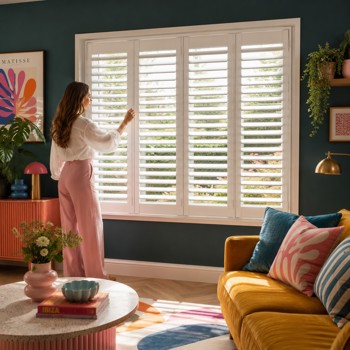 Perfect Fit Shutters In Livingroom