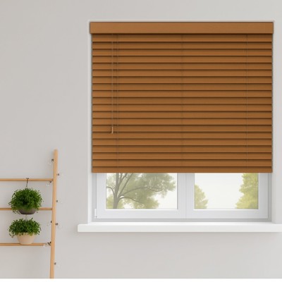 Vintage Oak Wooden Blind Closed