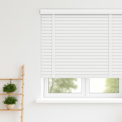 Vivid White Faux Taped Wooden Blind