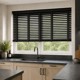 Modern Kitchen With Black Woven Tape Blind