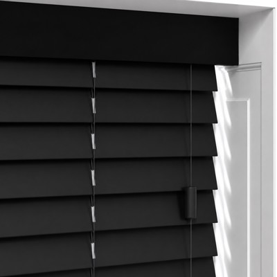 Jet Black Wooden Blind